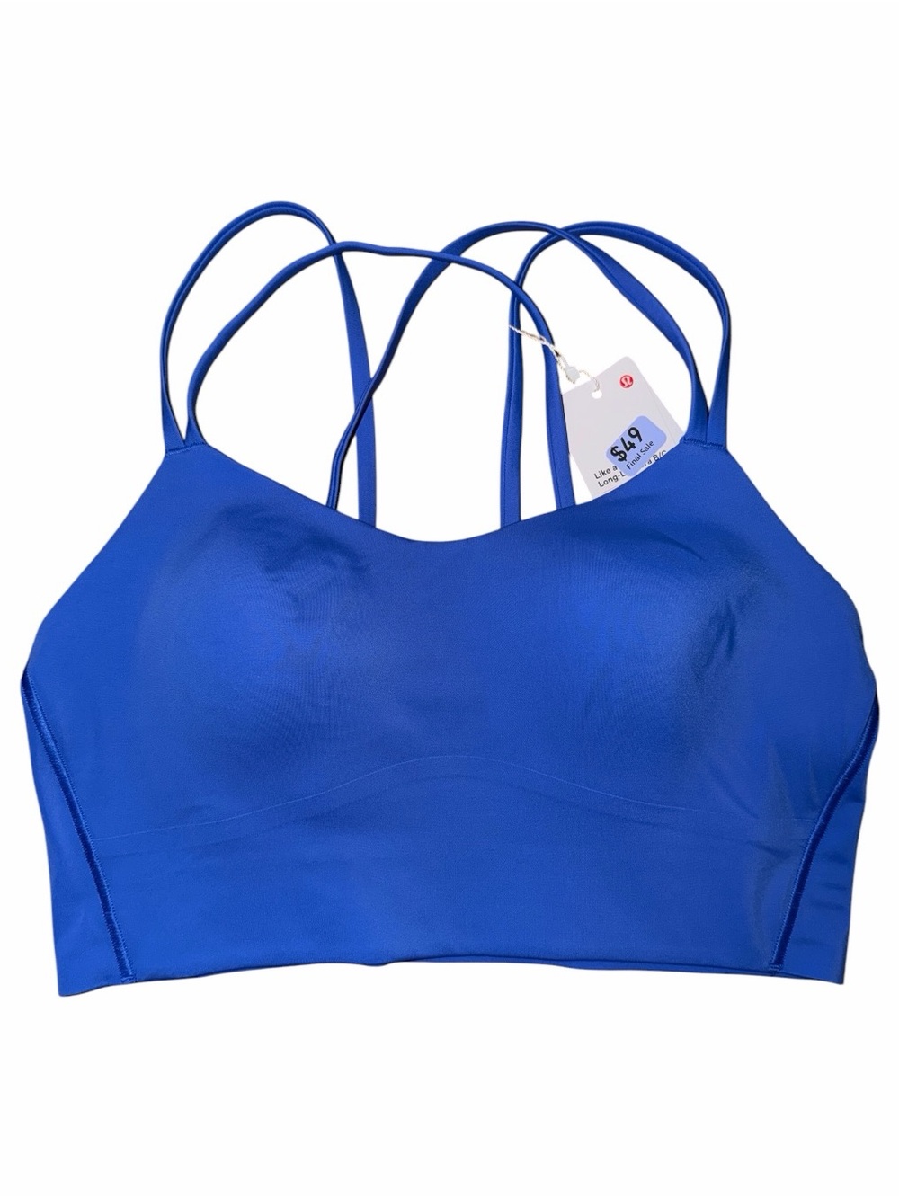 Lululemon Like a Cloud Longline Bra Beach Ball Blue Size 8 NWT B/C Cup